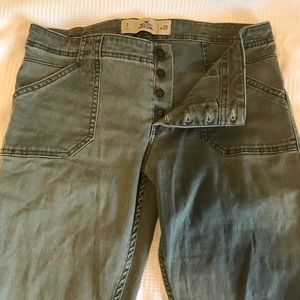 Green hollister jeans size 7/28 waist